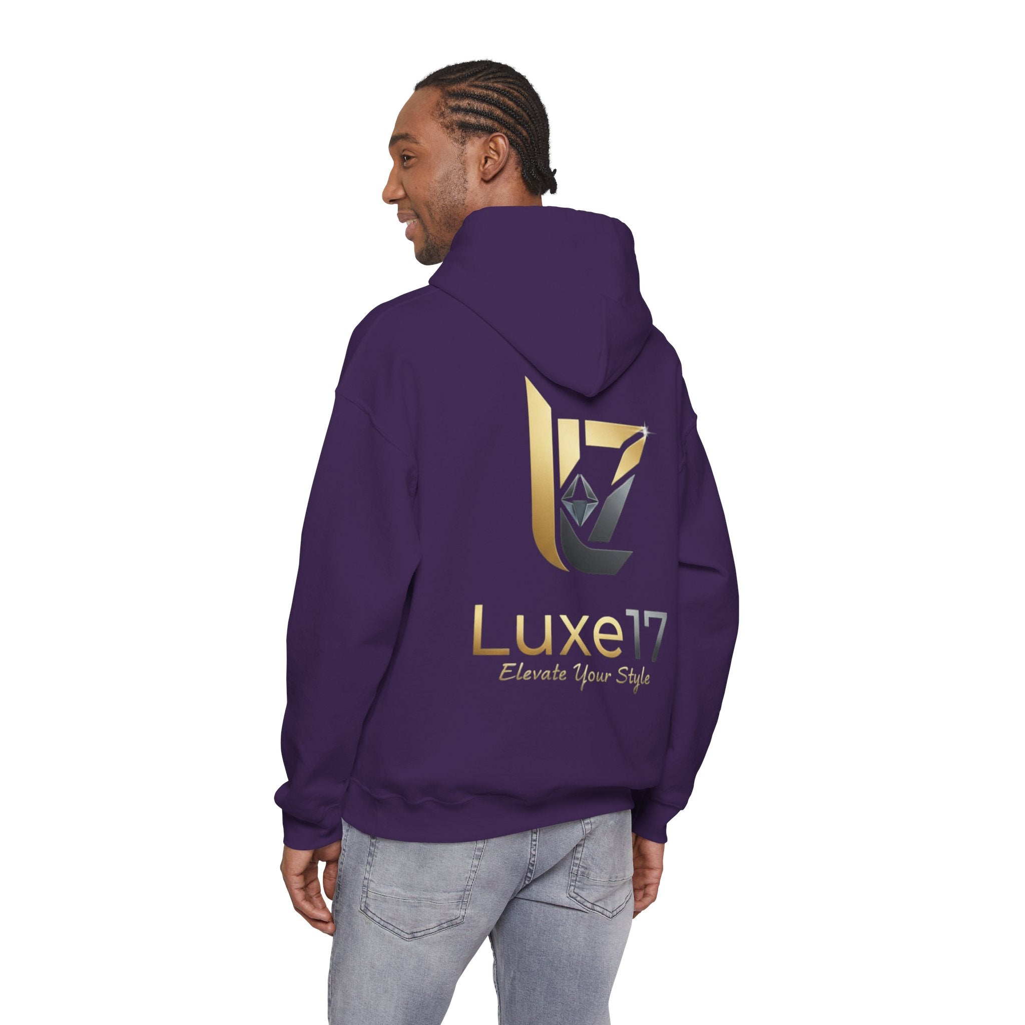 Hoodie — Luxe17 Gold Logo "Elevate Your Style" Pullover