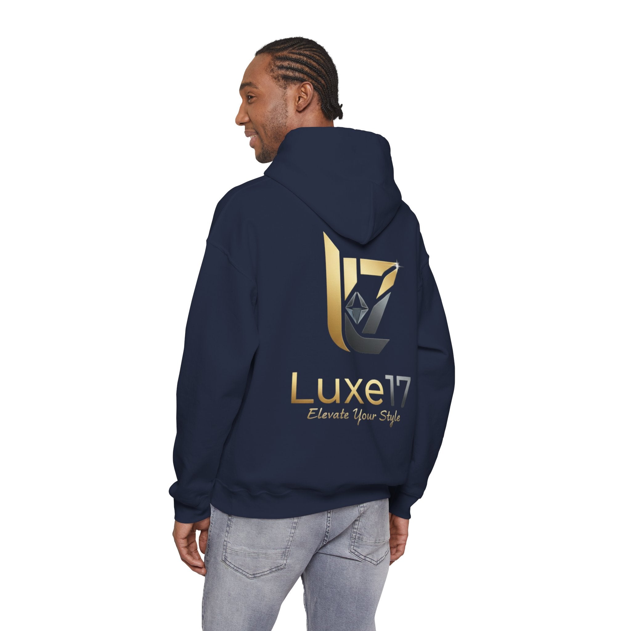 Hoodie — Luxe17 Gold Logo "Elevate Your Style" Pullover