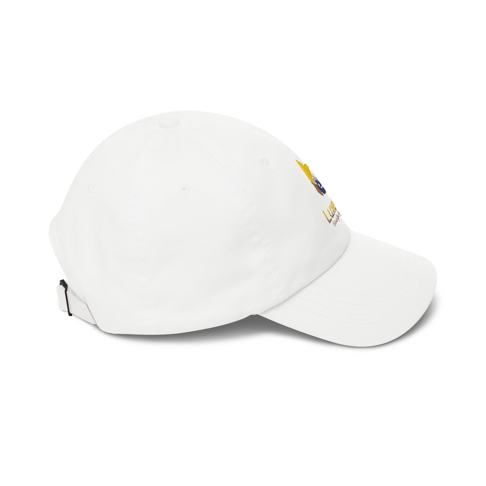 Classic Dad Cap — Luxe17 Embroidered White Baseball Hat