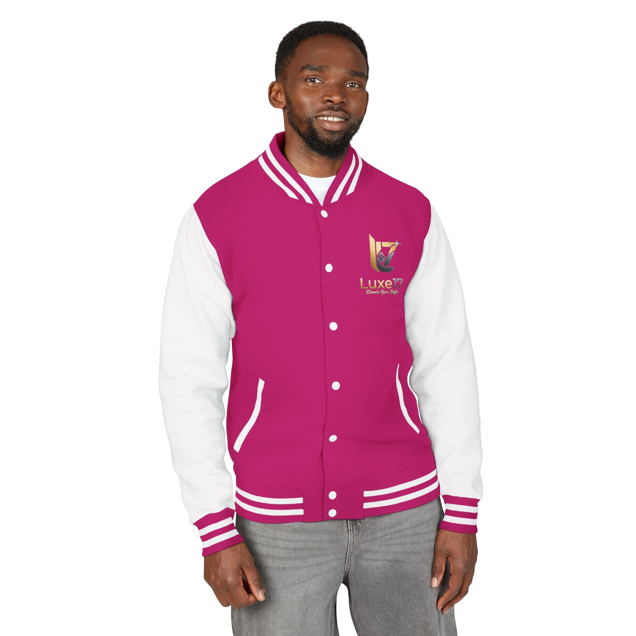 Letterman Jacket — Luxe17 Gold Logo Varsity Jacket