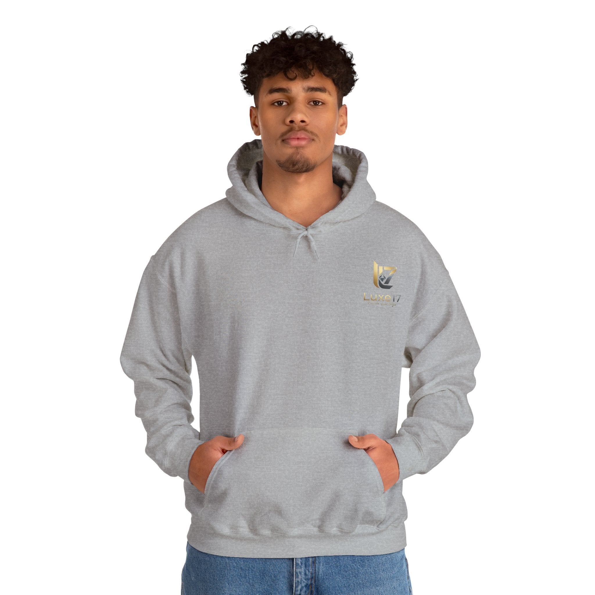 Hoodie — Luxe17 Gold Logo "Elevate Your Style" Pullover
