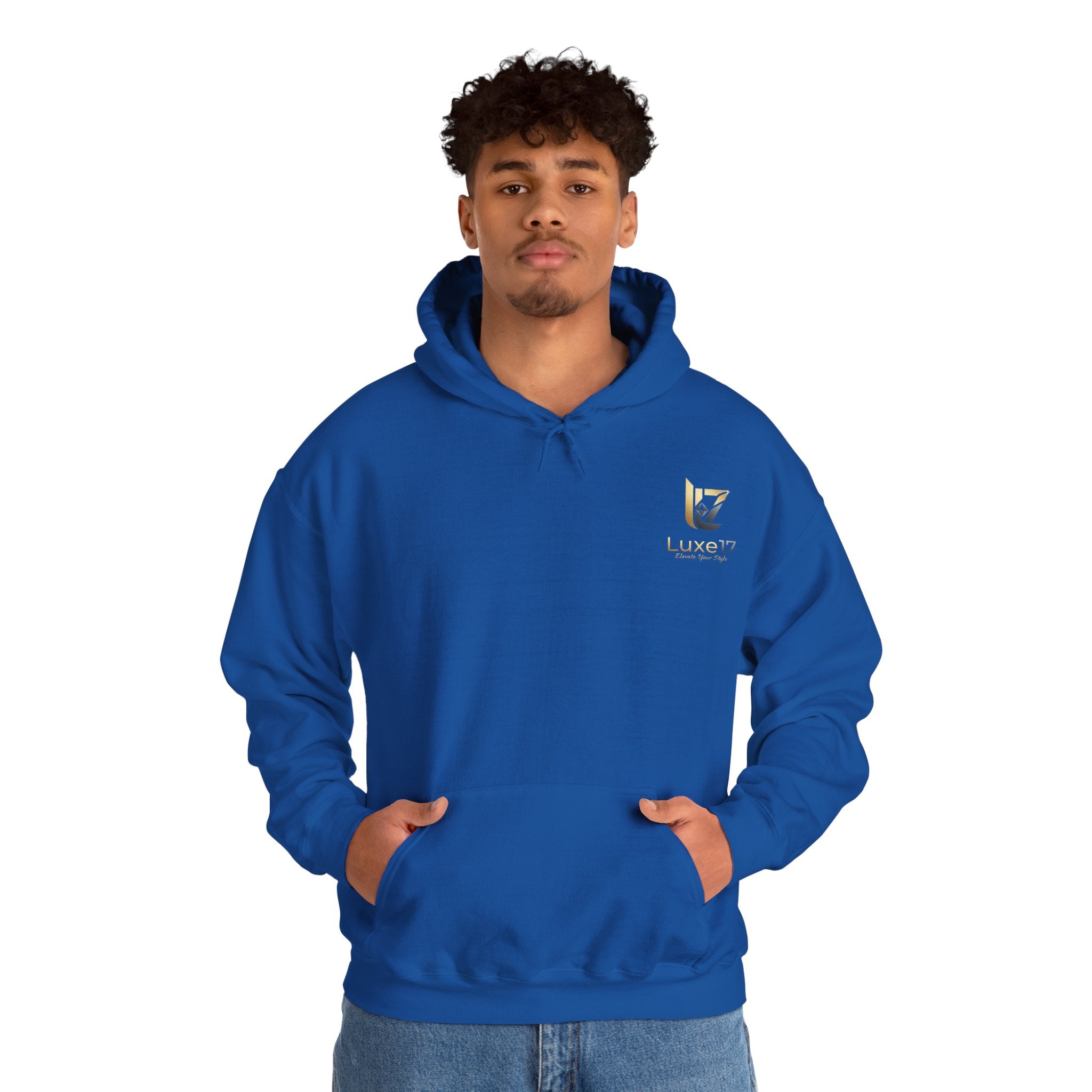 Hoodie — Luxe17 Gold Logo "Elevate Your Style" Pullover