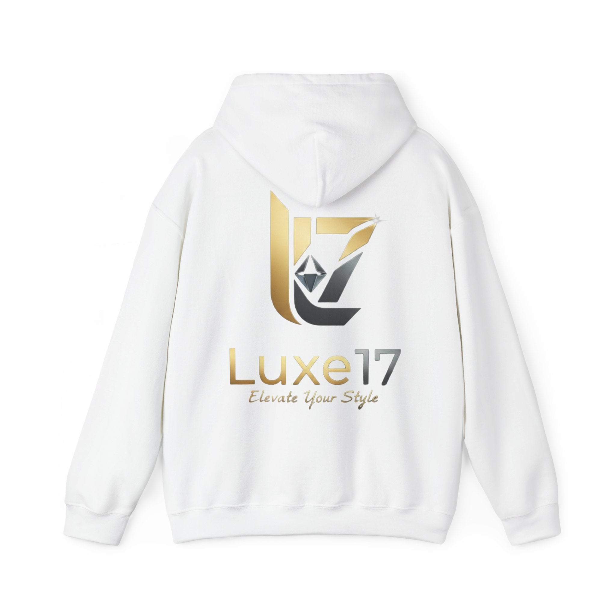 Hoodie — Luxe17 Gold Logo "Elevate Your Style" Pullover