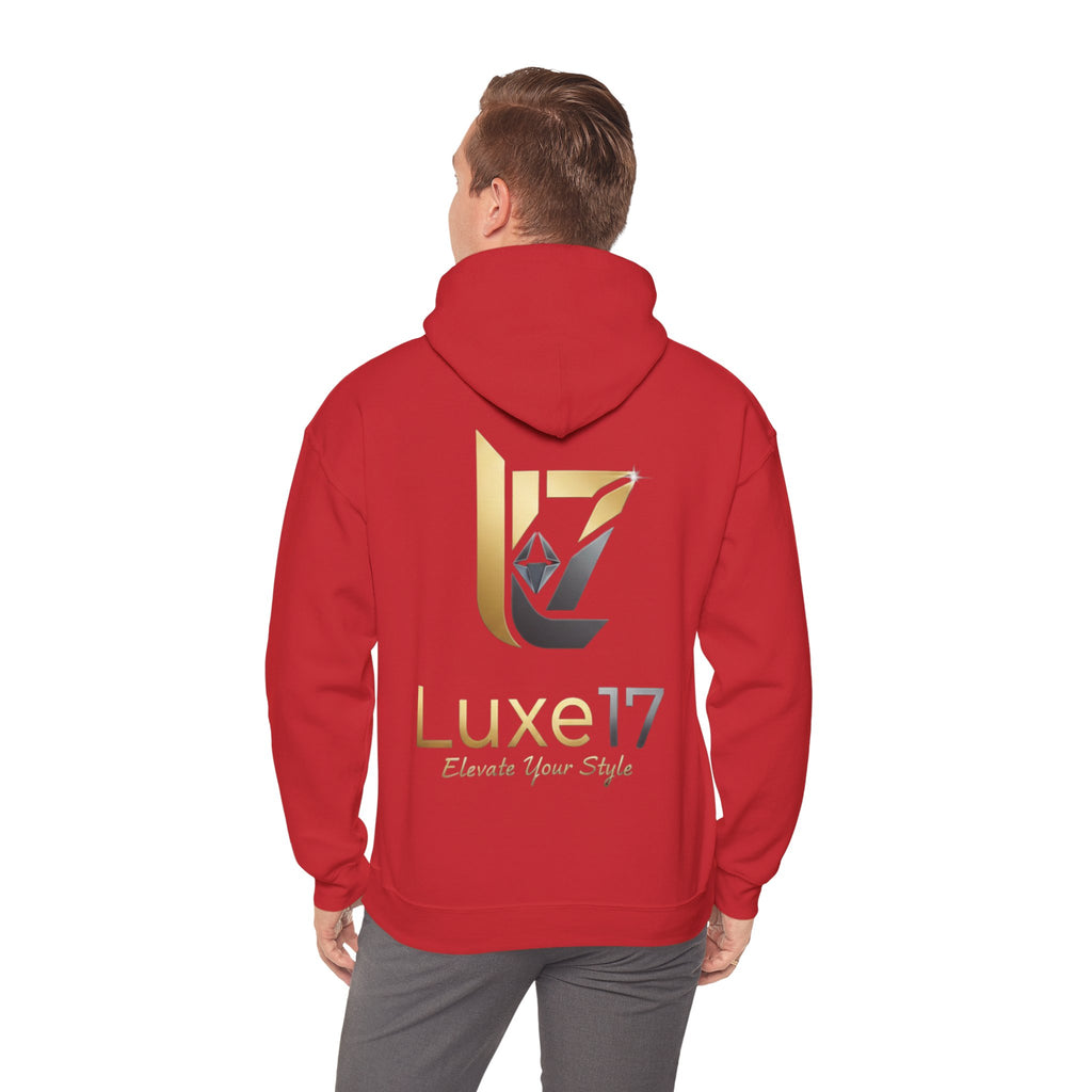 Hoodie — Luxe17 Gold Logo "Elevate Your Style" Pullover