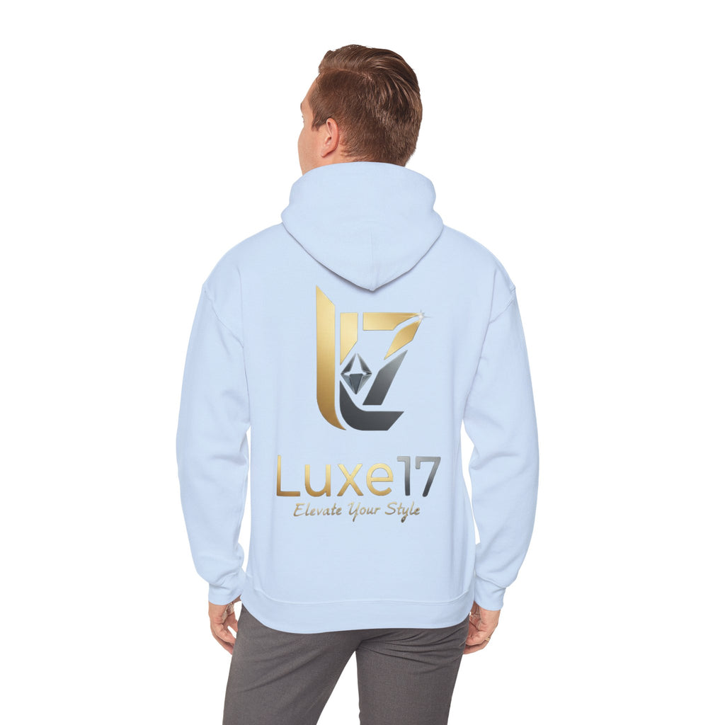 Hoodie — Luxe17 Gold Logo "Elevate Your Style" Pullover