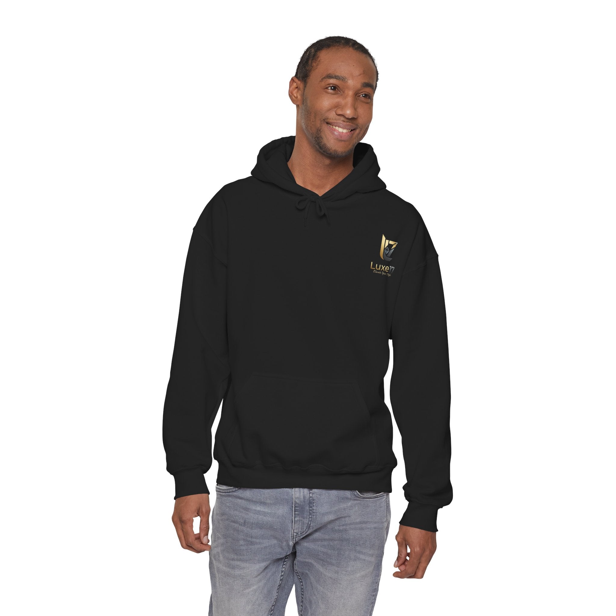 Hoodie — Luxe17 Gold Logo "Elevate Your Style" Pullover