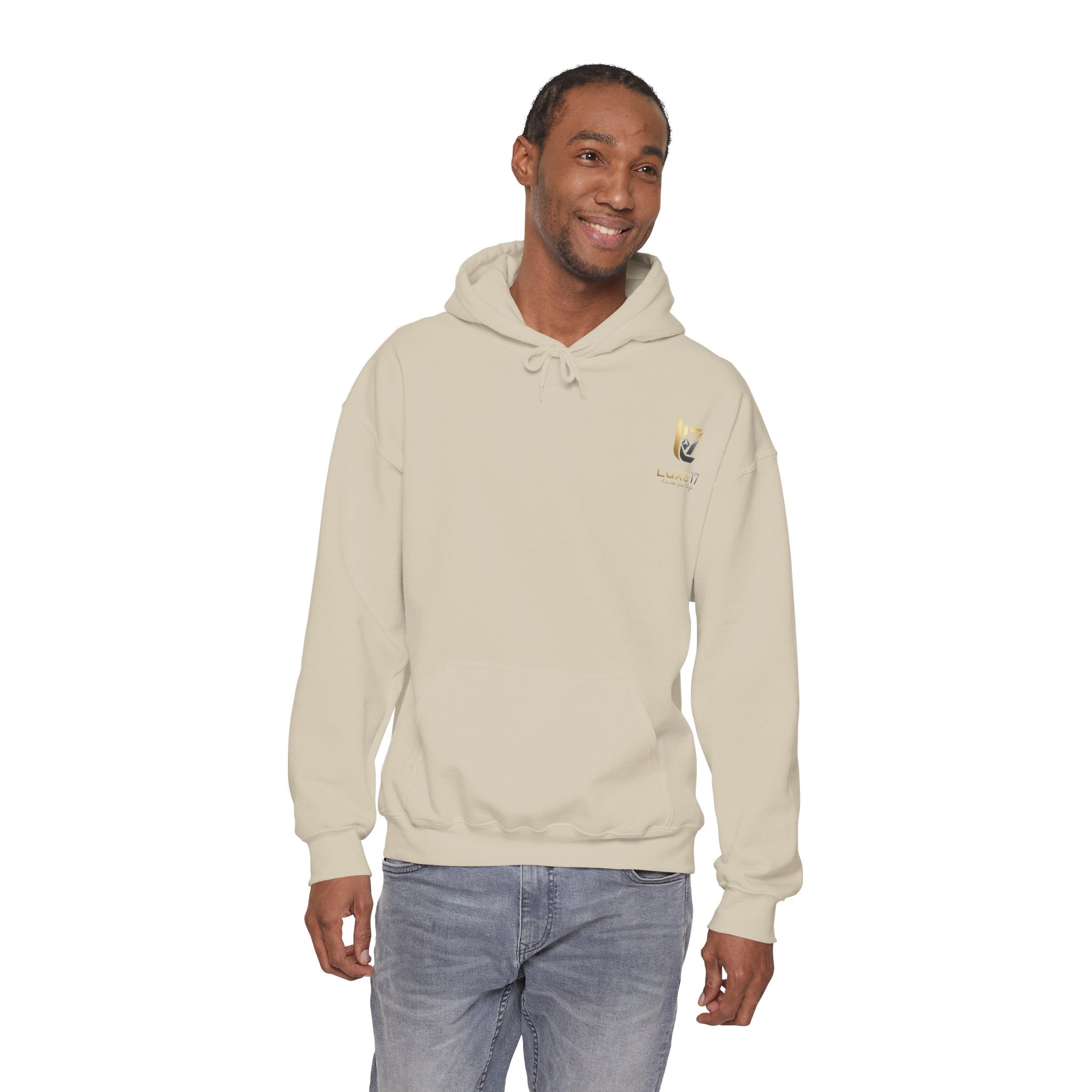 Hoodie — Luxe17 Gold Logo "Elevate Your Style" Pullover
