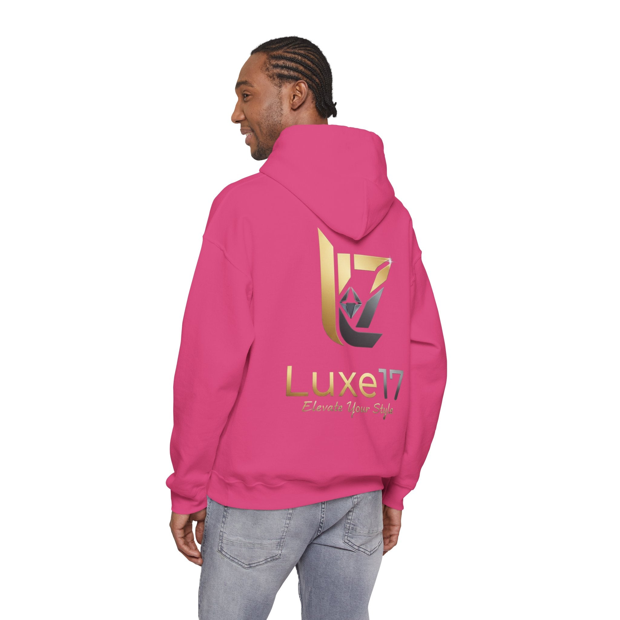 Hoodie — Luxe17 Gold Logo "Elevate Your Style" Pullover