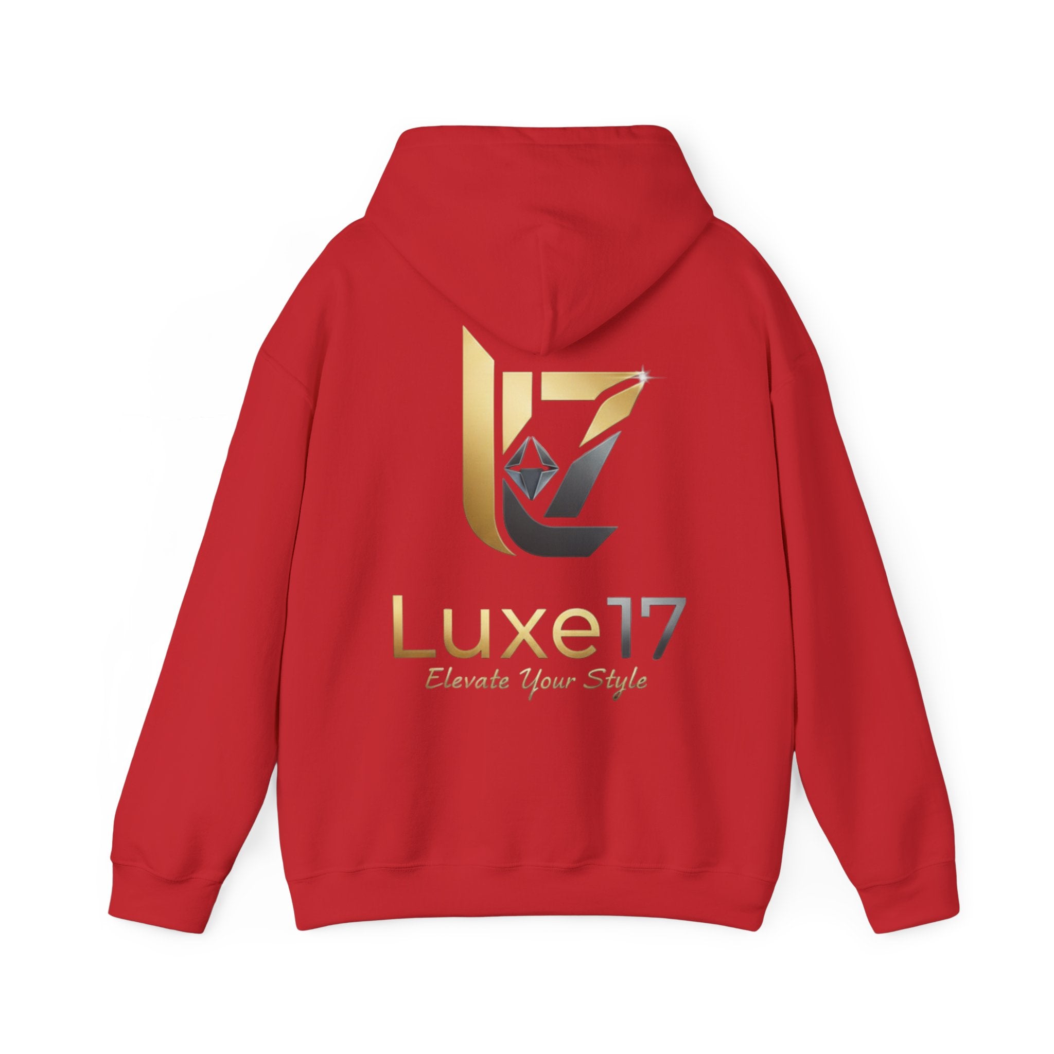 Hoodie — Luxe17 Gold Logo "Elevate Your Style" Pullover