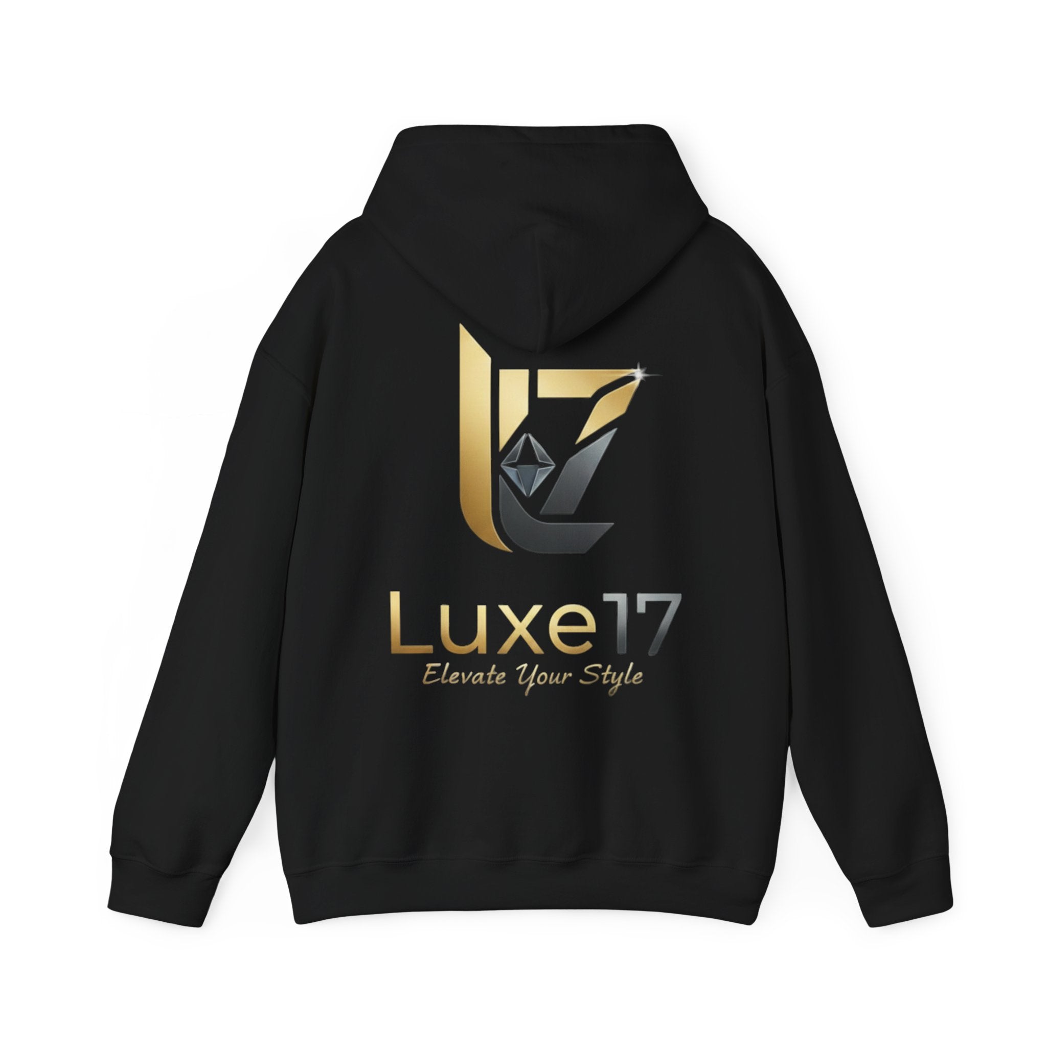 Hoodie — Luxe17 Gold Logo "Elevate Your Style" Pullover