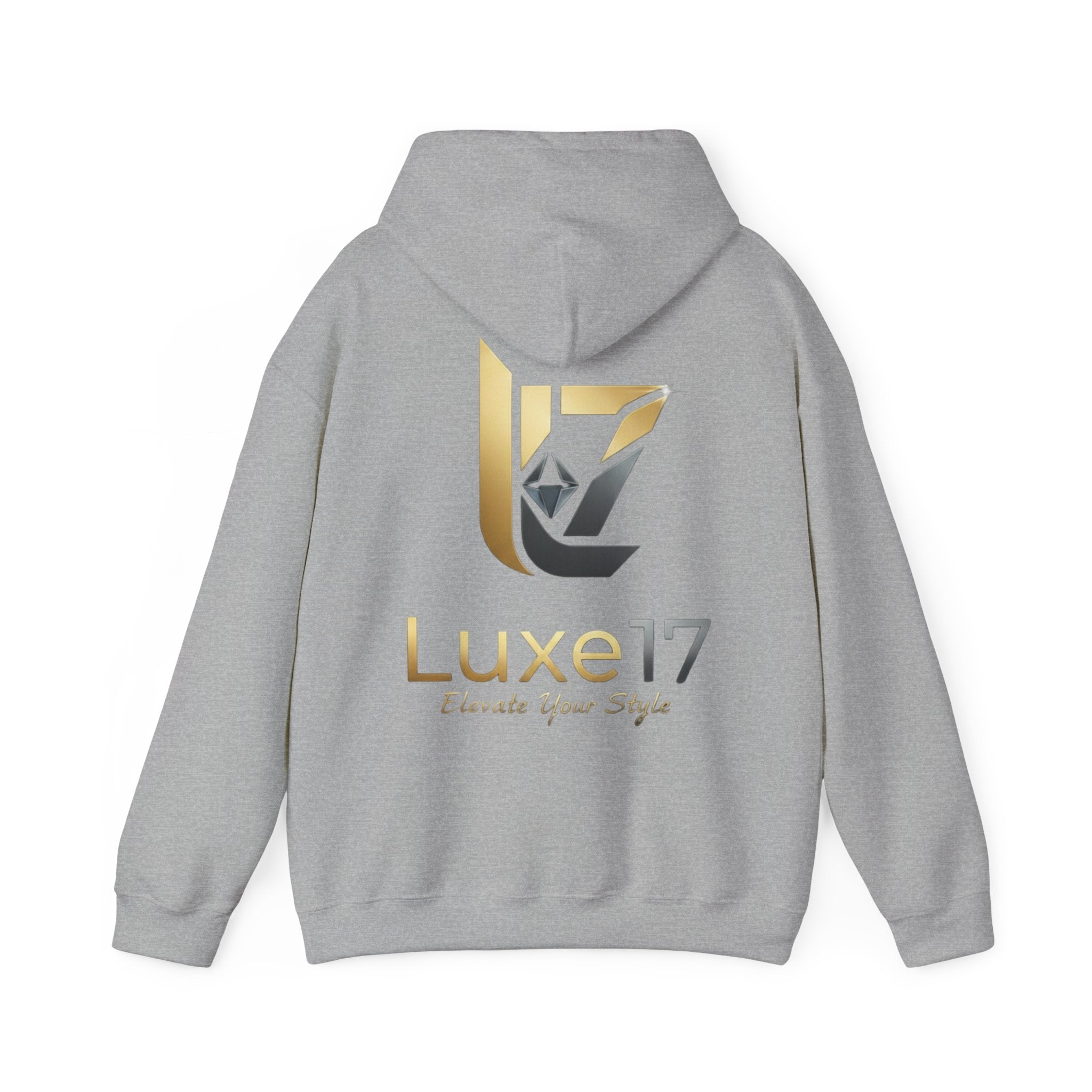 Hoodie — Luxe17 Gold Logo "Elevate Your Style" Pullover