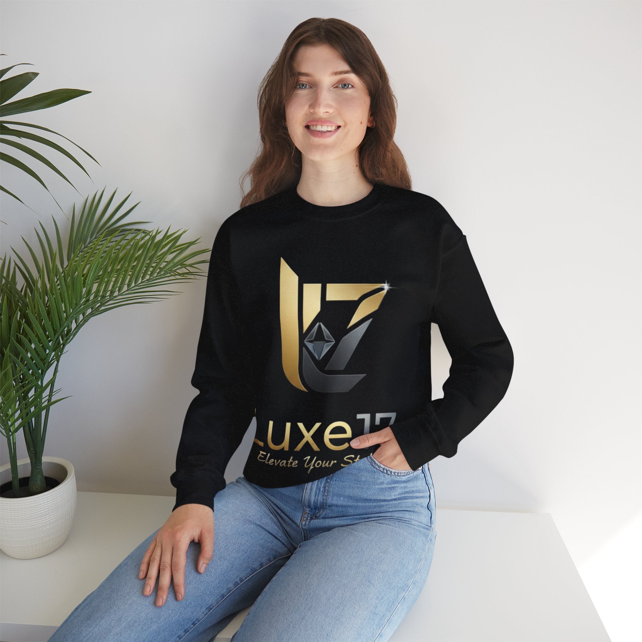 Luxe17 Logo Crewneck Sweatshirt — Elevate Your Style