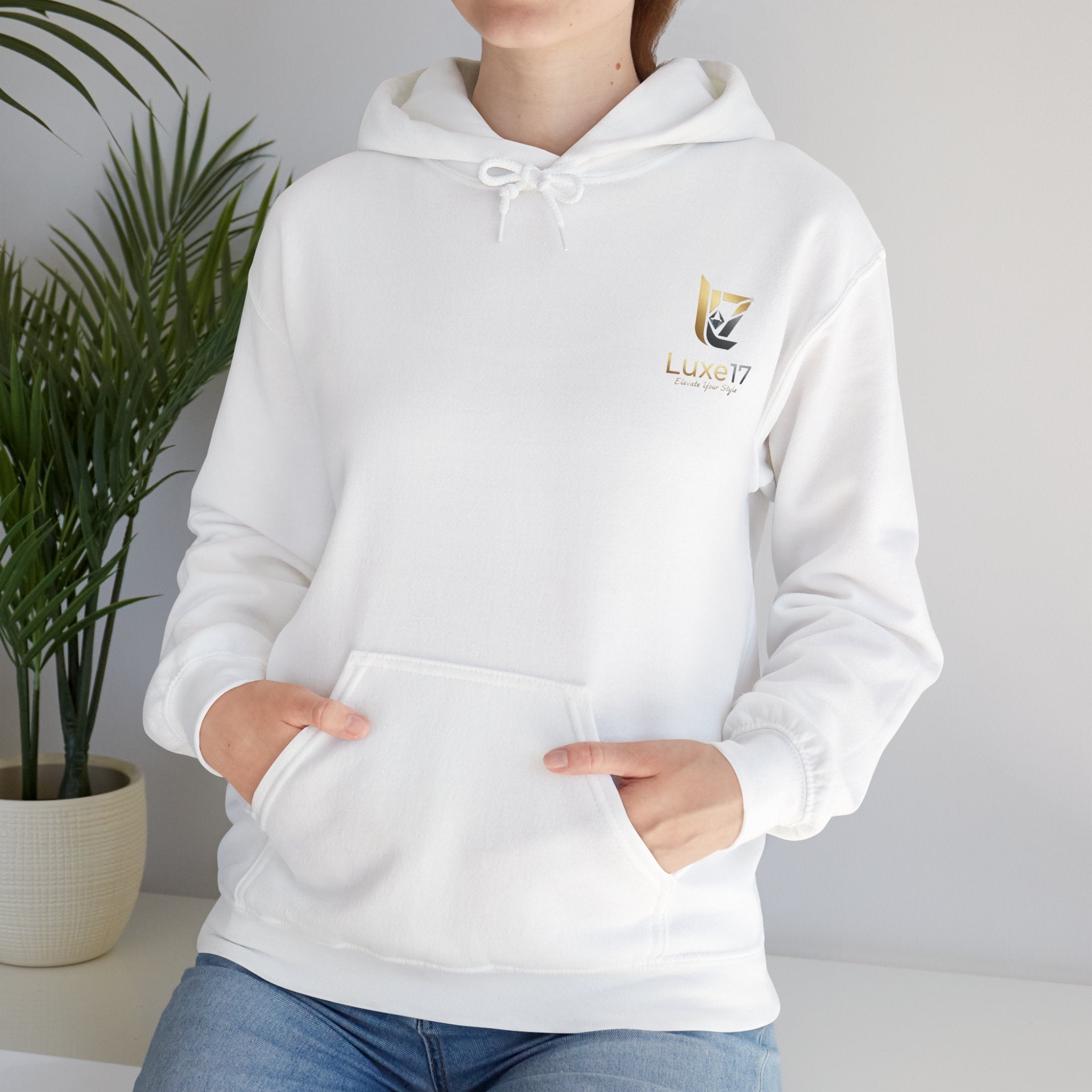Hoodie — Luxe17 Gold Logo "Elevate Your Style" Pullover
