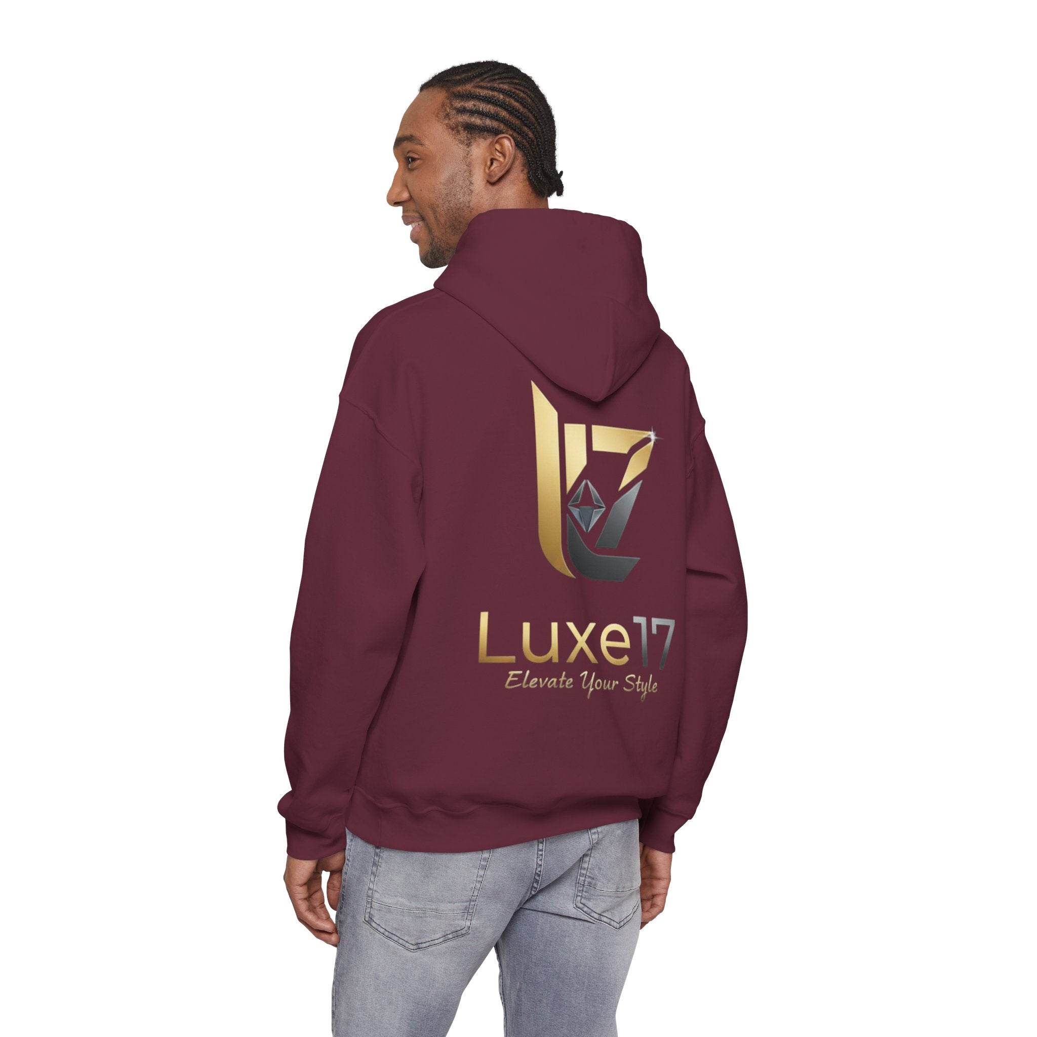 Hoodie — Luxe17 Gold Logo "Elevate Your Style" Pullover