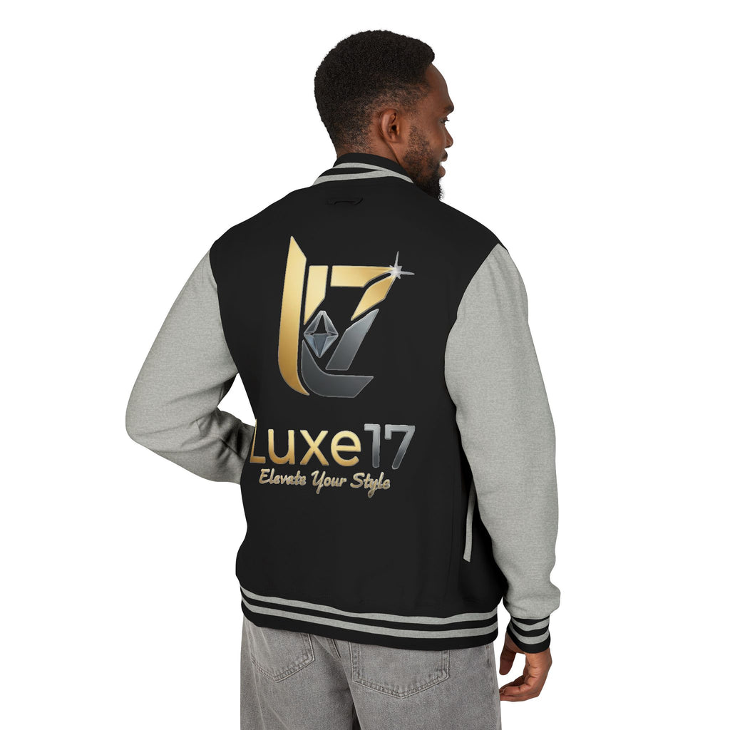 Letterman Jacket — Luxe17 Gold Logo Varsity Jacket